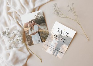 Vellum Overlay Save the Dates for Wedding 5x7in, Modern Wedding Save the Date, Vellum Paper Overlay Template, Editable Save the Dates - Etsy