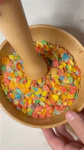 ASMR Crushing Fruit Cereal No Talking #shorts #asmr #satisfying