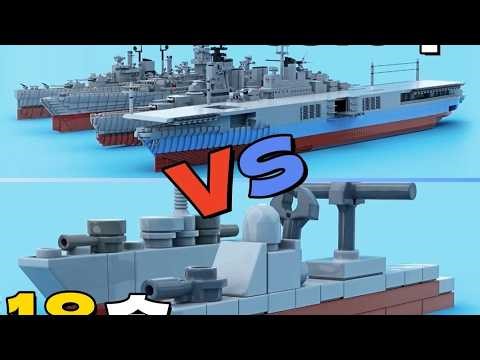 LEGO Warships: From 18 Bricks to 5879! 29 Iconic WWI & WWII Ships Recreated