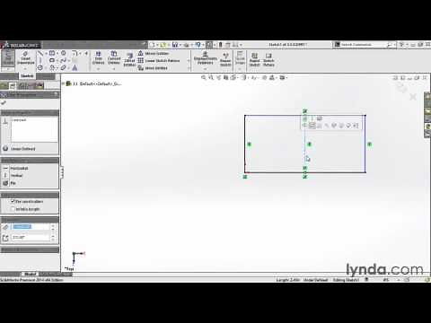 SolidWorks 2014 Essential Training # 3 The Line and Centerline tools