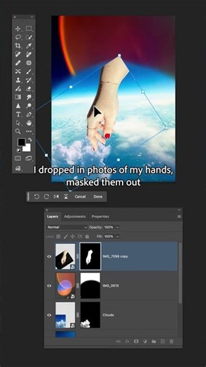 #Photoshop Layering & Creative Techniques #shorts