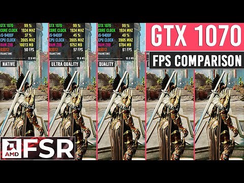 AMD FidelityFX Super Resolution | Nvidia GTX 1070 | Godfall FPS Comparison | 1080p (AMD FSR)