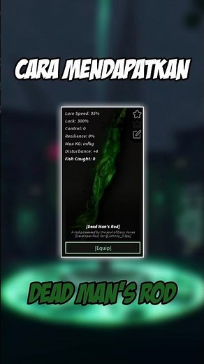 HOW TO GET DEAD MAN'S ROD IN FISCH‼️🌱👻 #roblox #fisch #robloxshorts