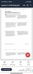 5:03 PMC @ P 区 ...99Lesson 6-3 HW Sheet.pdfEditNAME  DATE ... | Filo