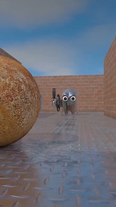 Rusty robot Pacman vs platinum ghost #Shorts