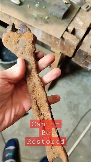 😱Rusty wrench Restorations. Using electrolysis rust removal #shorts #electrolysis