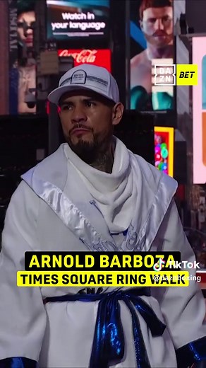Arnold Barboza Jr.'s Exciting Ring Walk in Times Square