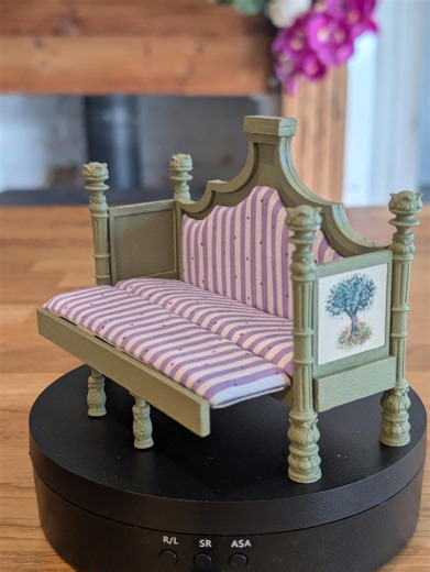 Handmade 1:12 Scale Miniature Bench in 18th-century Swedish Gustavian Style, Hand-painted and Extending to a Daybed. - Etsy UK
