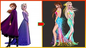 31K views · 1.1K reactions | FROZEN: Elsa Anna TRANSFORMATION - Disney Princesses SWITCH UP Fashion #art #disney #GlowupTransformation | Cartoon GlowUp | Facebook