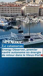 19K views · 120 reactions | ⛵ Le catamaran Energy Observer 1 premier navire autonome en énergie est amarré dans le Vieux-Port de Marseille. Il s'agit du premier catamaran de l'histoire à avoir réalisé un tour du monde en combinant un mix énergétique 100% renouvelable et de l’hydrogène produit à bord par électrolyse de l’eau de mer | La Provence | Facebook