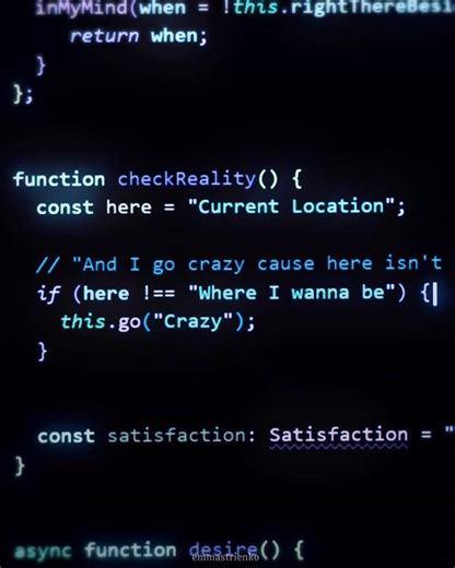 if (you == mine) { ... } 🎸 #coding #edit