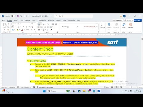 New Perspectives Excel 2019 | Module 7: End of Module Project 2 | Content Shop | NP_EX19_EOM7-2