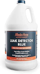 Made Here Co. Leak Detector Blue Refill Bottle - Fast Acting, All-Purpose Leak Detection for High & Low Temperature Applications in Gas & C02 Systems (1 Gallon)