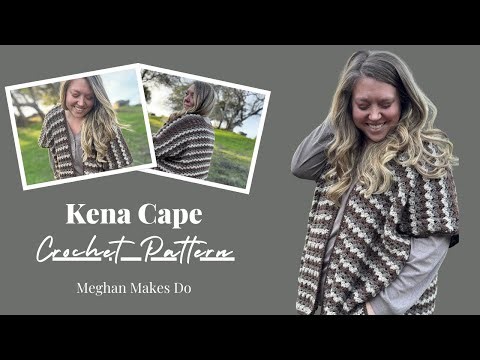 Easy striped crochet cape pattern and tutorial, The Kena Cape