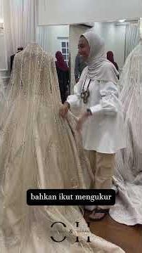 BIKIN BUANGA 3D DI GAUN PENGANTIN #tambourbeading #bridallook #wedding #weddinggown #bridal