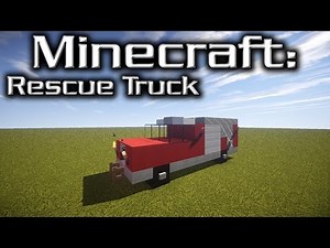 Minecraft: Fire Rescue Truck Tutorial (Designed By Yazur)