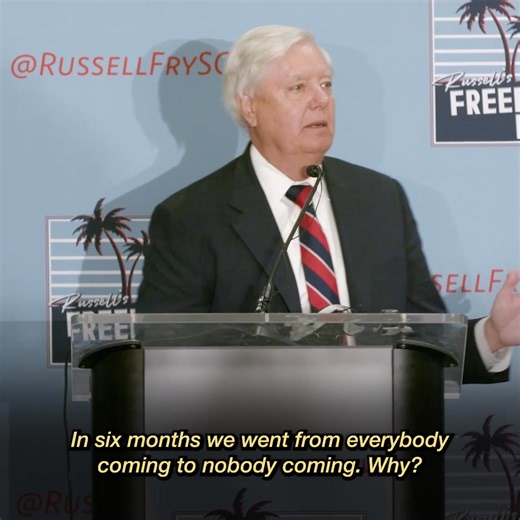 Enjoyed speaking to the incredible audience at Representative Russell Fry’s Freedom Fry and letting them know: I'm all for President Trump’s overdue crackdown on DC crime, and they should be too! | Lindsey Graham