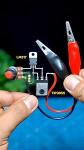 This is an Adjustable dc Voltage Regulator circuit using LM317 and TIP3055 #dimmerDC #dimmerTIP3055 #technology #creativeideas #dimmerLM317 #diy #dcvoltageregulator #tutorials #projectLM317 #AdjustableVoltage #electronics #electrical | DIY electro