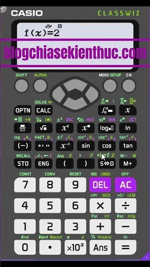 Cách bấm bảng giá trị (table) trên máy tính CASIO FX 580 VNX