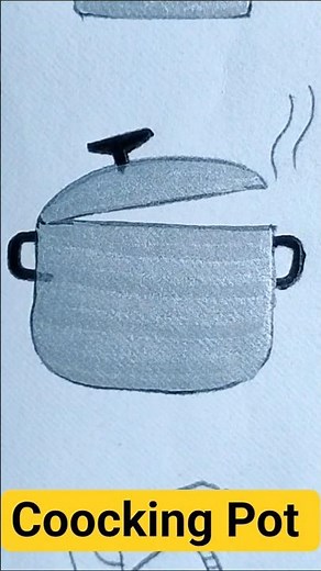 Easy Coocking Pot Drawing | Patila Drawing Easy Step By Step #art #ytshorts #viralvideo #trending