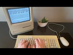 ASMR Typing on a Macintosh Classic with Apple Keyboard (M0116).
