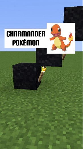 Pixel Art Charmander Pokemon in Minecraft