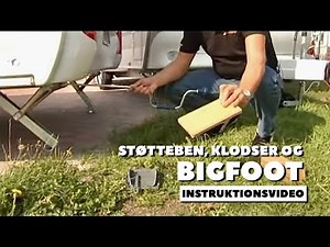 Støtteben, klodser og bigfoot til campingvognen