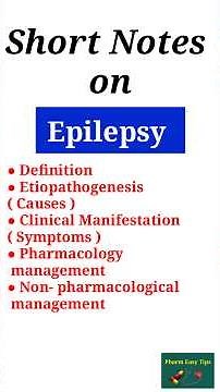 Epilepsy short notes | Definition, Causes & Management Explained Pharmacy & Medical Students