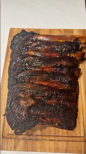 PERFECTLY smoked beef ribs!