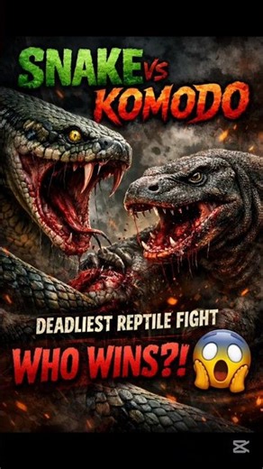 Top 10 Snake vs Komodo Dragon | Most Terrifying Reptile Battle #Shorts #ytshorts #viral #trending