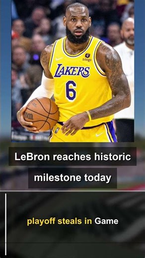 LeBron reaches historic milestone today. LeBron James reached 500 playoff steals in Game 5.
