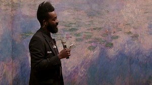 For security officer Chet Gold, Claude Monet’s “Water Lilies” is a reminder to find “peace in his purpose” as a painter who happens to spend his day protecting his favorite artworks. This January marked one year of #ArtSpeaks—days of community and conversation in the galleries led by Museum staff. | MoMA The Museum of Modern Art