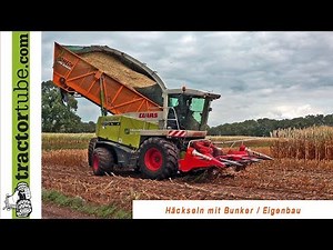 Bunkerhäcksler aus Eigenbau im Mais 2018 - LU Tolkamp