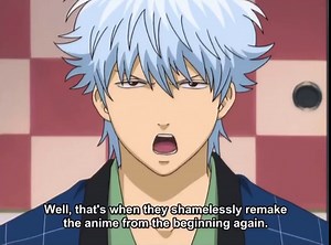 Gintama explaining how filler works (Gintama)