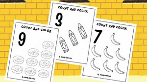 Count and Color Worksheets | Preschool & Kindergarten Math Printables | Numbers 1–10 - Etsy
