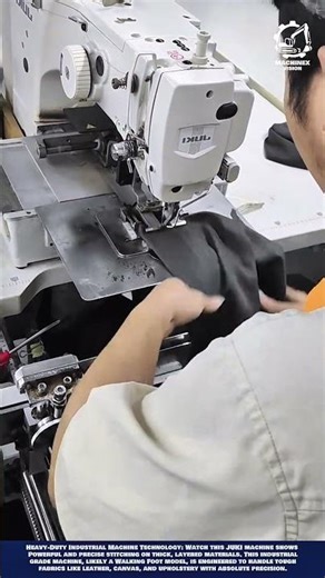 Smart machine stitching thick materials for heavy-duty goods #satisfying #shorts