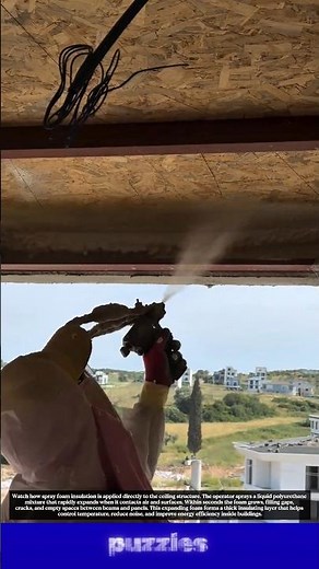 Wow, Spray Foam Insulation Installation – Satisfying Ceiling Insulation Process!