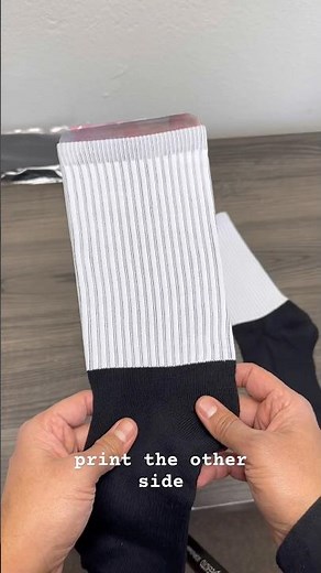 How do you print on black socks? Here’s how! The Athletic black foot, black interior crew socks 🔥