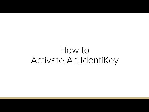 How to Activate an IdentiKey