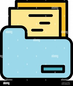 Support files icon. Outline support files vector icon color flat isolated Stock Vector Image & Art - Alamy