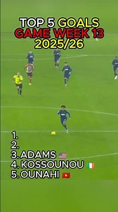 Top 5 Goals – Game Week 13 ⚽🔥