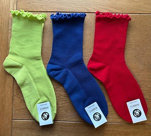 Ribbed Frill Women Socks – Light Green, Blue & Red – Made in Korea (free Size) - Etsy
