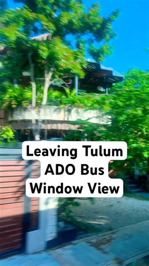 Leaving Tulum; ADO Bus Window View
