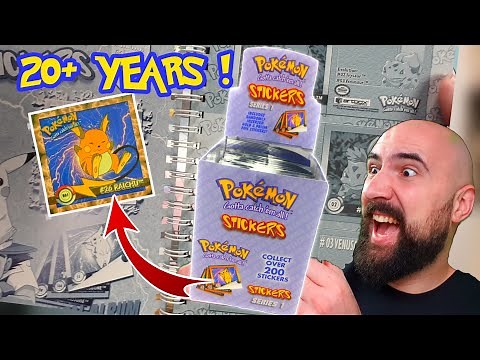 Opening An ENTIRE Box Of Pokemon Stickers From 1999! Pokemon Stickers Series 1! Over 20 Years Old!