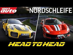 Porsche 991 GT2 RS vs Ferrari 488 Pista | Nordschleife HEAD TO HEAD | sport auto Supertest