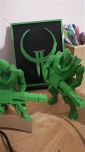 3D printed Quake 2 player model figures. #gaming #quake2 #quake2multiplayer