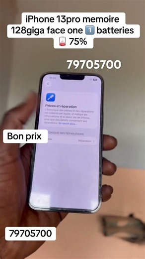 iPhone 13pro water memoire 128giga contactez 79705700