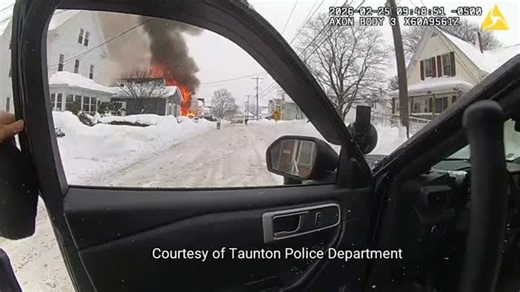 Body Camera Video Released of First Arriving Officer at Scene of Taunton House Explosion | February 27, 2026 TAUNTON, MA - Police have released body camera footage from one of the first officers to arrive at Wednesday morning’s house explosion on Plain Street. The video, released by the Taunton Police Department, shows the initial response as crews arrived to find the three-family home at 78 Plain St. engulfed in flames. As previously reported, firefighters were called to the scene around 9:50 a