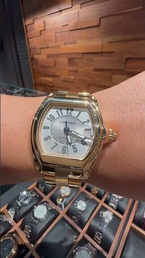 Cartier Roadster 18K Yellow Gold Large Mens Watch W62003V1 Review | SwissWatchExpo