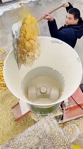 Genius Farm Machine Turning Corn Into Animal Feed! #Shorts